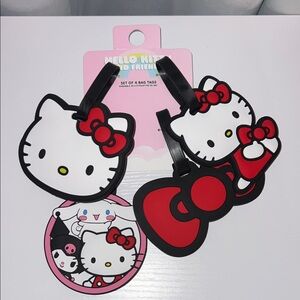 Hello Kitty Bag Tags - Pink, Red, and White